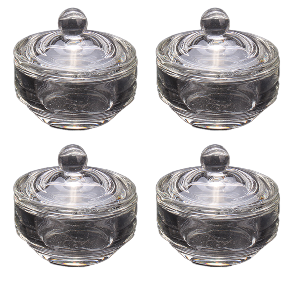 Transparent Acrylic Liquid Powder Bowls, Elegant Glass Crystal Nail Art Cups for Professional Manicure Salons Home Use For Halloween Parties