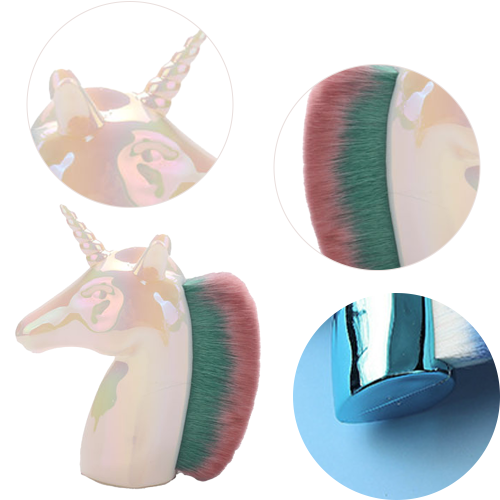 Πινέλο μακιγιάζ Unicorn για αρχάριους, μαλακές και ανθεκτικές τρίχες με ευέλικτη 2