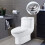 Single/Dual 38mm Flush Toilet Water Tank Round-single button 4