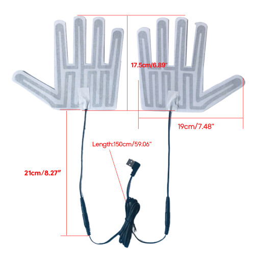 USB Heated Gloves Pad Adjustable Temperature Hand Warmer-type A 1