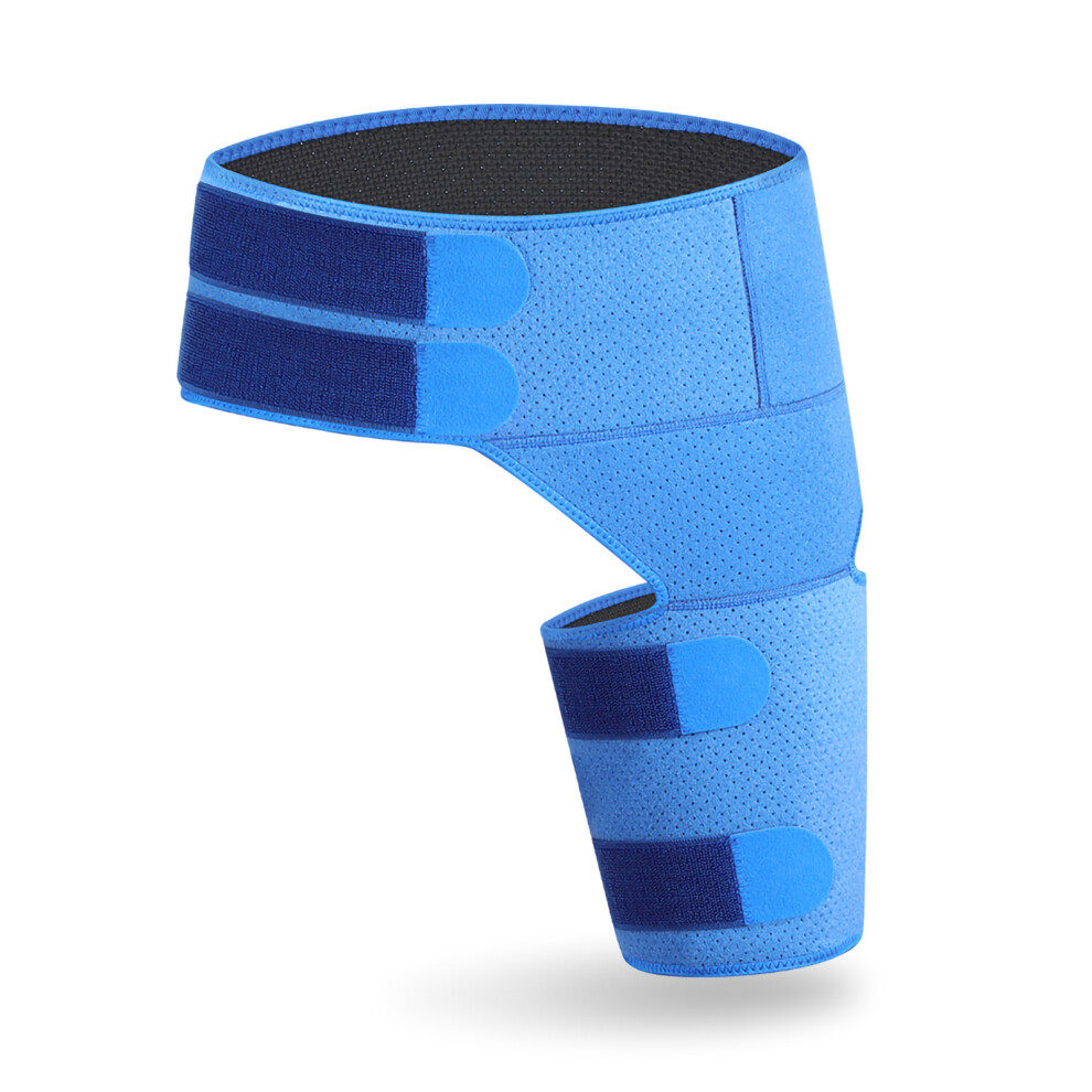 Groin Compression Support For Hamstring Pull Recovery, Adjustable Thigh Injury Brace With Non Slip Backing Sciatica Nerve Relief Hip Flexor Strain