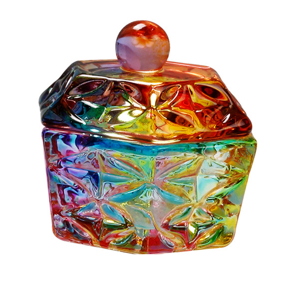 Functional Elegance in Nail Art Tools, Glass Dappen Dish with Embossed Jewelry Box Aesthetic, Nail Art Dappen Dish Featuring Durable Material and Con