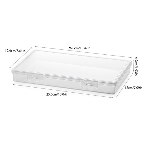 Clear Pencil Box Plastic Large Capacity Pencil Cases Boxes-D 1
