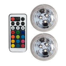 LED Bath Lights, IP68 Waterproof Hot Tub Pool Colours Battery Powered Underwater Lights with Remote