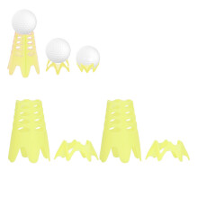 Tapis de golf avec 20 tees en plastique jaune pour balles de golf, adaptés à une utilisation en intérieur et en extérieur