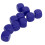 30PCS 16MM Blue Plastic Rounded Dice Set for Games, Math & DIY 9