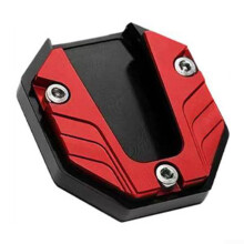 Aluminum Alloy Kickstand Extender Motorcycle Side Stand Extension Pad For Bike Scooter Electric Car Red