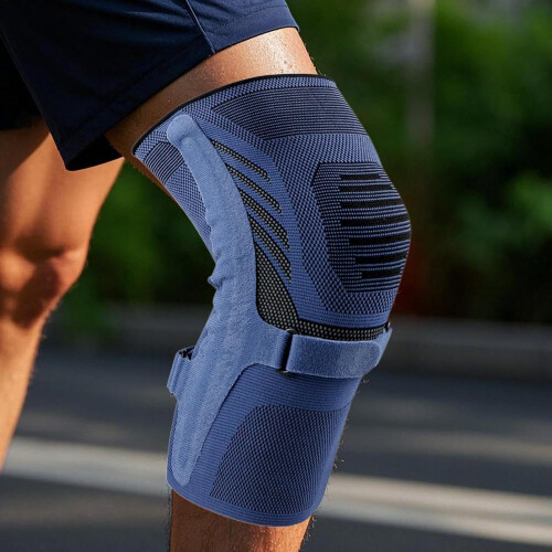 Running Knee Brace  Soft Breathable Knee Pads  Protective Equipment, Dark Blue L Code 1