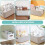 12Pack Storage Boxes, Plastic Storage Baskets with Handles, 24.5 x 17 x 10 cm, White Organizer Boxes for Kitchen, Office, Cupboard, Bathroom 5