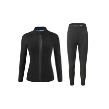 Womens Sauna Suit For Weight Loss, Size L, Blue, Heat Trapping Tummy Control