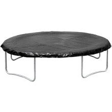 10FT Outdoor Trampoline Cover Waterproof Weatherproof UV Protection Durable PE with Elastic Fit Black