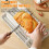 Adjustable Bread Slicer with Crumb Tray, Foldable Bread Cutter Guide for Homemade Loaf Kitchen Use 2