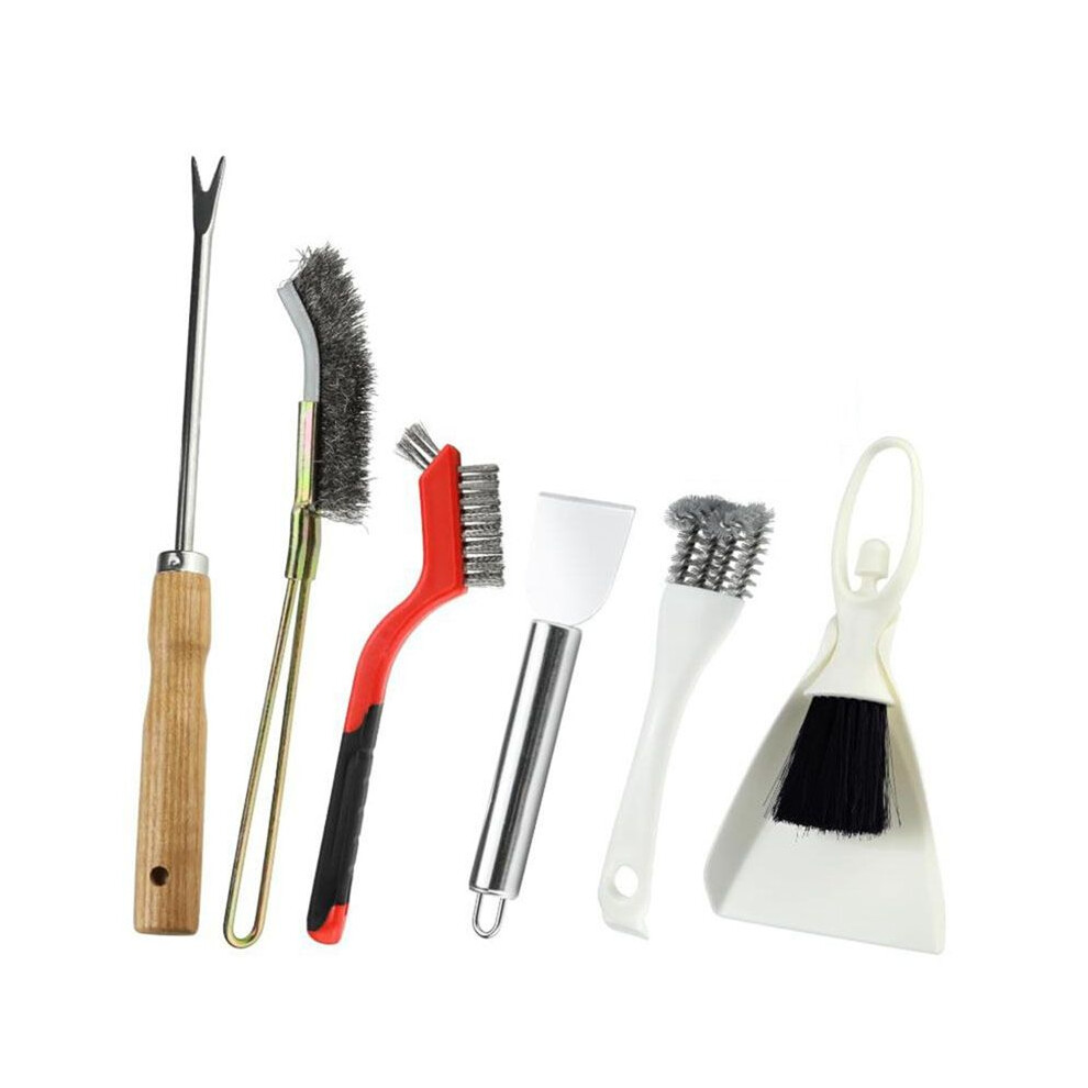 6PCS Bird Cage Cleaning Brush Tools Set, Bird Poop Remover Scraper Birdcage Accessory