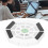 White Notebook Cooler with 14cm Luminous Fan Foldable Stand USB DRS08 7