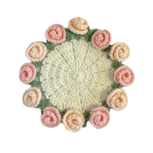 Bloemenonderzetters voor Koffiekopjes, Theeonderzetter, Bureauonderzetter, Decoratieve Onderzetters voor Kopjes, Gehaakte Bloemen, Boeket A