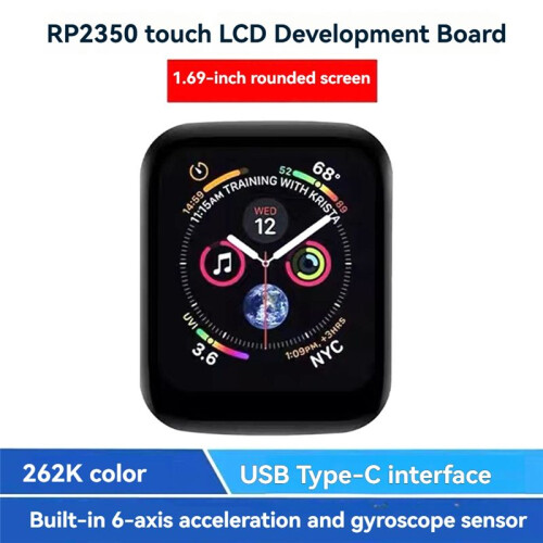 Waveshare per Raspberry Pi RP2350 1.69 Pollice IPS Touchscreen DevelopmentBoard ARM SPI LCD Display Module per ESP-IDF/per  IDE 2