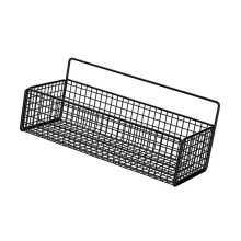 Wire Basket Iron Hanging Basket Wall Hanging Storage Rack Portable Storage Bin For Bathroom Kitchen Black