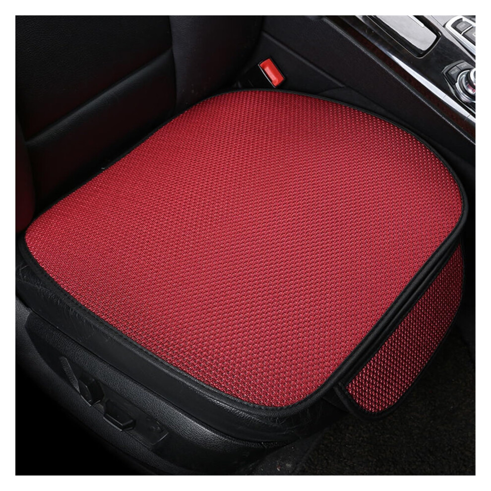 Front Seat Covers Universal Fit For Most Cars Four Seasons Breathable Ice Silk Front Seat Protector Pad Red 9187378392676