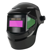 Auto Darkening Welding Helmet Solar Powered LCD True Color 180 Degree Flip Heat Resistant Adjustable Breathable Hood