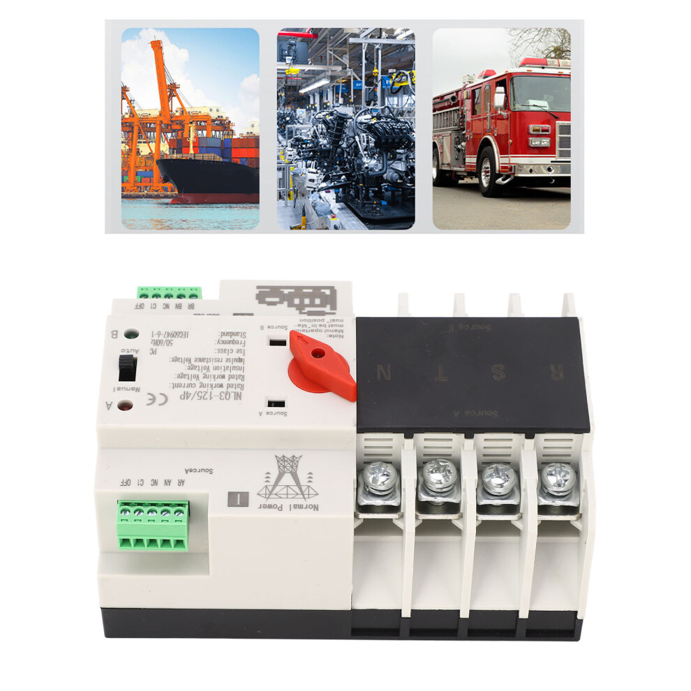 Dual Power Automatic Transfer Switch 4P 80A Ac 110V Fast Switching 7901379134699