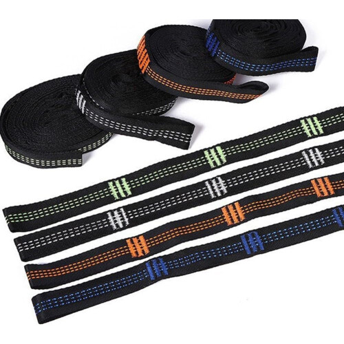 2Pcs Heavy Duty Hammock Straps with Adjustable Loops for Camping, 500kg Load Capacity, Blue 1