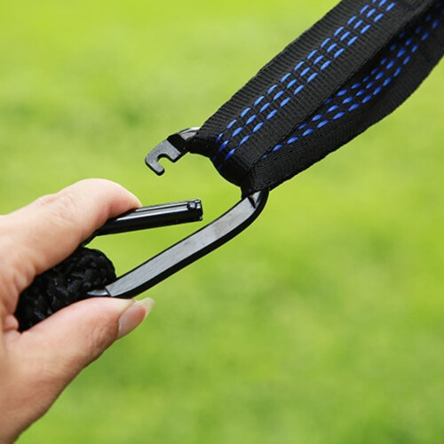 2Pcs Heavy Duty Hammock Straps with Adjustable Loops for Camping, 500kg Load Capacity, Blue 2