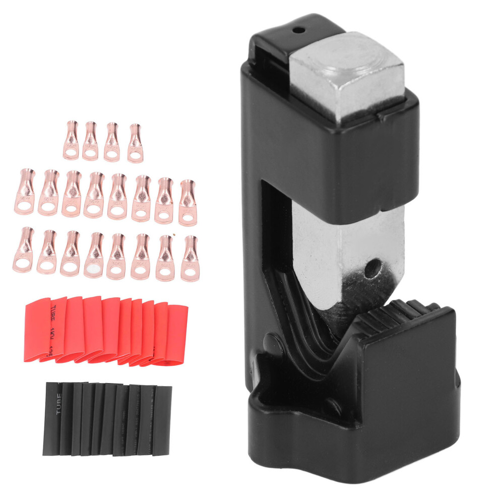Heavy Duty Battery Lug Crimper Tool With 20 Terminals & Heat Shrink Tubes, 8-0000Awg 4981375418118