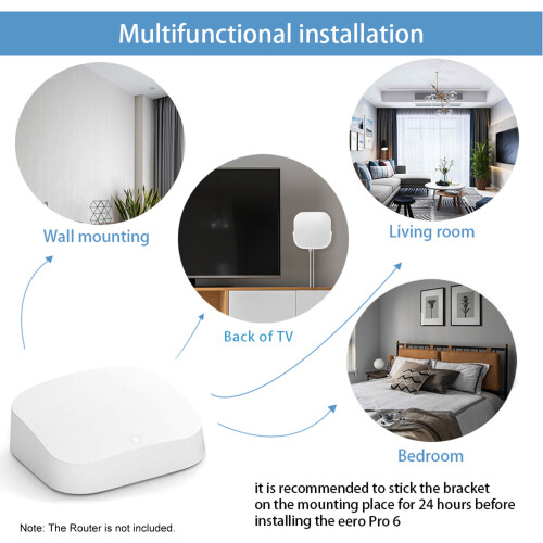 Replacement Wall Mount for eero Pro 6 WiFi Router Easy Adhesive Mount 2
