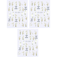 Adesivos de unhas em relevo para meninas, material confiável, com design floral e textura 3D, autoadesivos para acessórios de manicure faça você