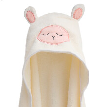 Cozy Companion: Hooded Baby Towel, Coral Fleece, Super-Soft, Generously Sized, Perfect for Sensitive Skin, Adorable Animal Faces, Easy to Care For, f