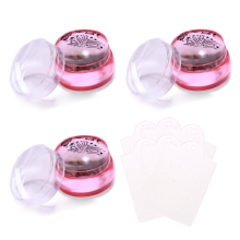 Tampon transparent pour nail art, outil de manucure HD épais pour un stamping précis, convient à toutes les tailles d'ongles, lavable pour les