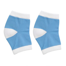 Visco-Gel Heel Sleeves For Dry Cracked Feet, Deep Moisturizing Night Treatment Washable And Reusable Foot Care Gel Socks With Soothes Skin Benefits