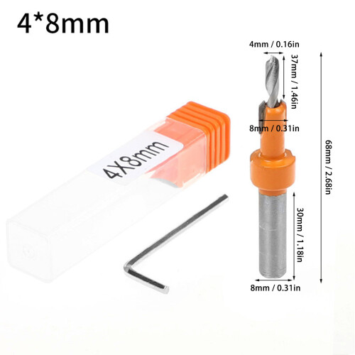 5-Piece Tungsten Steel Countersink Bit Set, 30x8mm 1