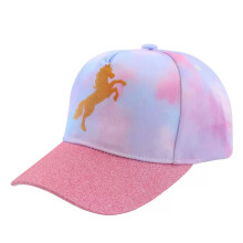 Baseball Caps Unicorn Baseball Cap For Kids Rainbow Print Adjustable Summer Hat For Girls School