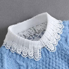 Black Lace Fake Collar for Women, Detachable Removable Half Shirt Choker Accessory