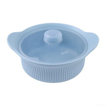 Microwave Steamer Basket Silicone Steaming Pot With Lid Large Blue Air Fryer Compatible
