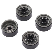 4 pezzi ruote beadlock a profondità di 1 pollice per auto RC, colore titanio