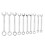 10PCS Chrome Vanadium Steel Flexible Mini Combination Wrench Set 12