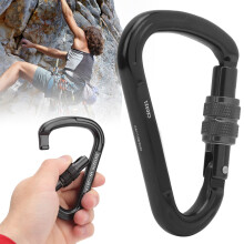 Camnal Outdoor Climbing Carabiner, Black, 28KN Tension, 86g