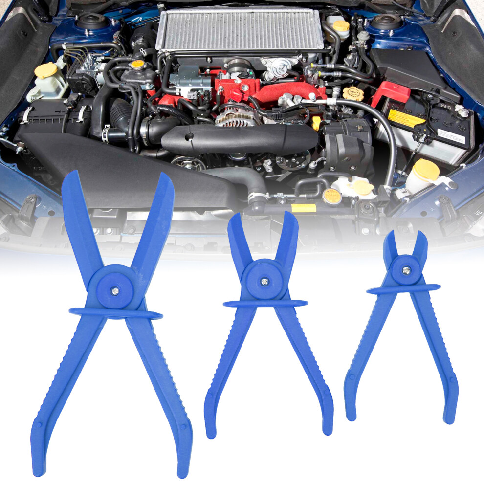 3Pcs Plastic Pipe Clamp Tool With Antislipping Handle Blue Hose Cutting Pliers 8761379140743