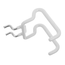 Pegboard Hook Metal Sturdy Pegboard Hook for Versatile Storage in Garages, Workshops, and Retail Easy to Install for Hole Spacing White