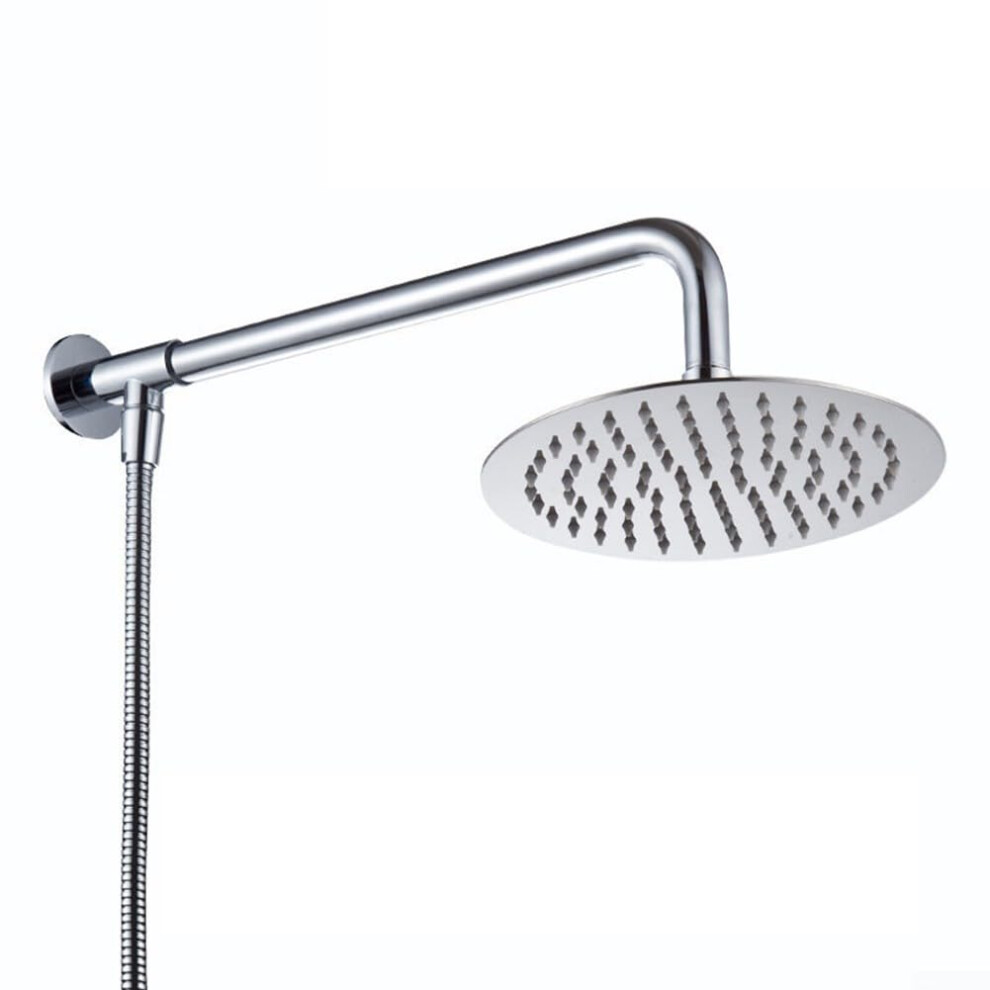 Minimalist Chrome Finish Overhead Shower Head Kit With 5M Long Flexible Hose 9199774044400