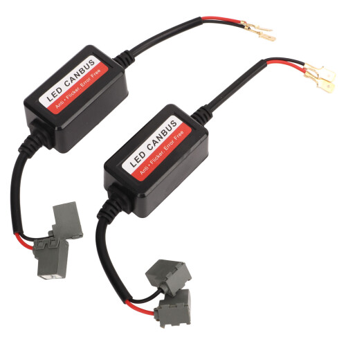2pcs H1 LED Headlight Fog Light Decoder 12V DC Anti Flicker Resistors