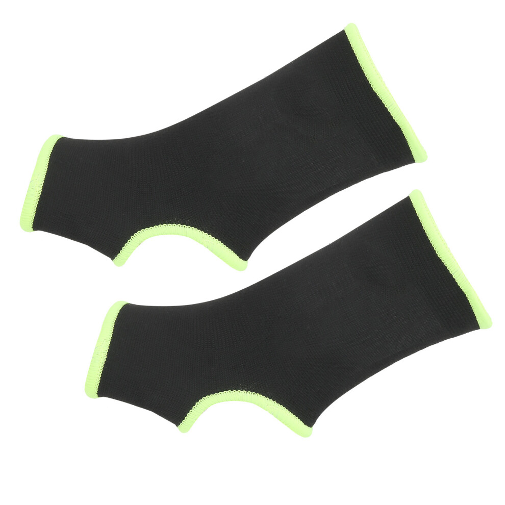 Black Ankle Support Brace For Sprain Relief Breathable Nylon Sleeve S