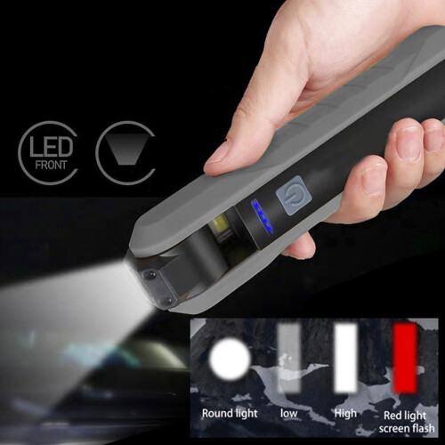 COB Flashlight with Magnet, 2000mAh, 16cm, White Light, USB Rechargeable 2