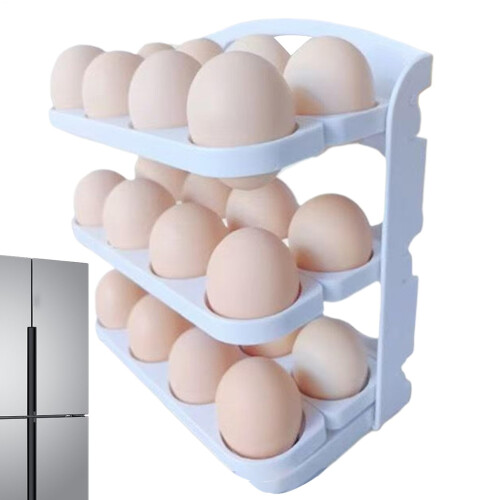 Egg Storage for Refrigerator MultiLayer Rack Fridge Organizer Stackable BPA Plastic RV Kitchen
