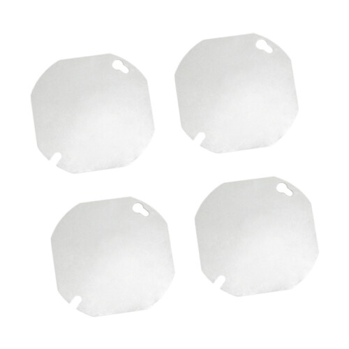 4 Pack Electrical Junction Box Cover Plates Galvanized Steel 4' Octagonal