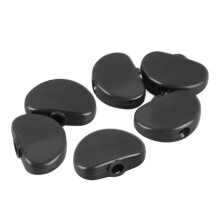 Set di 6 Peg Game Tuning in Plastica Nera, Semicerchio, Impugnatura Confortevole