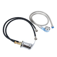 Shampoo Bowl Faucet With Electroplating Coating And Sprayer Hose Kit, Hot And Cold Mixing Valve Hair Salon Accessory Easy To Maintain For Nightclubs