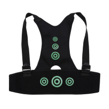 Magnetic Back Support Posture Corrector Adjustable Straps Breathable Mesh Panels Full Range of Motion Spinal Alignment for Men and Women